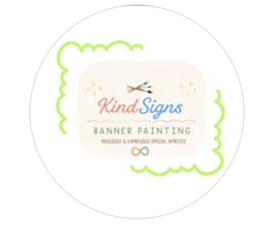 Kind Signs banner-painting logo